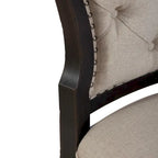 Chaise d'appoint capitonnée (lot de 2)