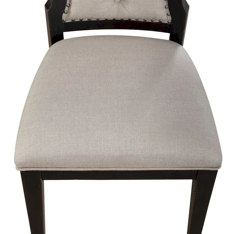 Chaise d'appoint capitonnée (lot de 2)