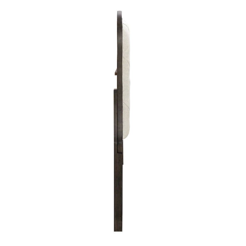 Tête de lit capitonnée de panneau grand lit taupe poudré