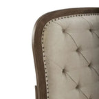 Tête de lit capitonnée de panneau grand lit taupe poudré