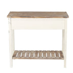 Console en bois à 2 tiroirs avec étagère inférieure
