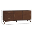 Meuble TV grand format moderne du milieu du siècle - Noyer - 64 larg. x 19 prof. x 27 haut.