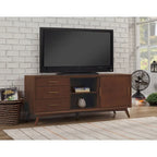 Meuble TV grand format moderne du milieu du siècle - Noyer - 64 larg. x 19 prof. x 27 haut.