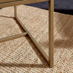 Table basse carrée avec plateau en mosaïque