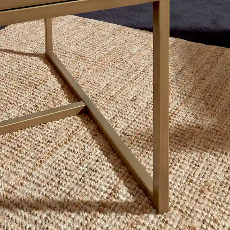 Table basse carrée avec plateau en mosaïque