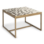 Table basse carrée avec plateau en mosaïque