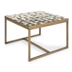 Table basse carrée avec plateau en mosaïque