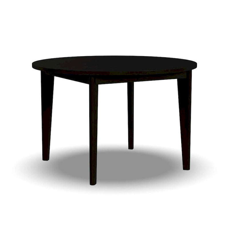 Table à manger ronde en bois noir