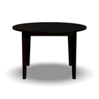 Table à manger ronde en bois noir