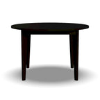 Table à manger ronde en bois noir