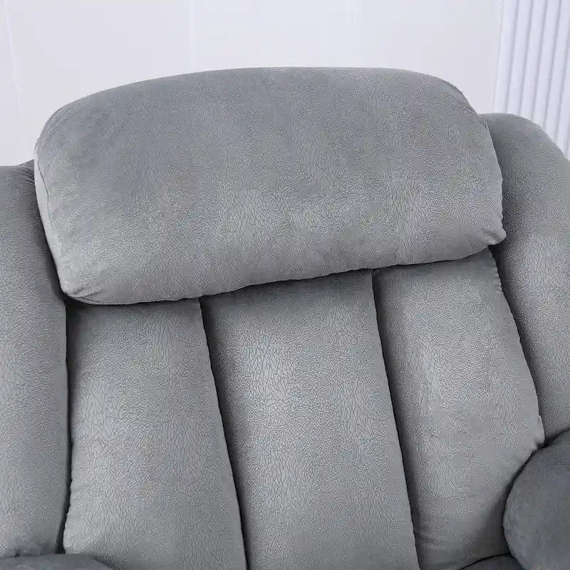 Fauteuil inclinable manuel en tissu avec massage et chauffage