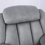 Fauteuil inclinable manuel en tissu avec massage et chauffage