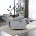 Fauteuil inclinable manuel en tissu avec massage et chauffage