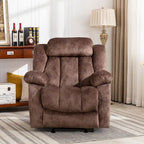 Fauteuil inclinable manuel en tissu avec massage et chauffage