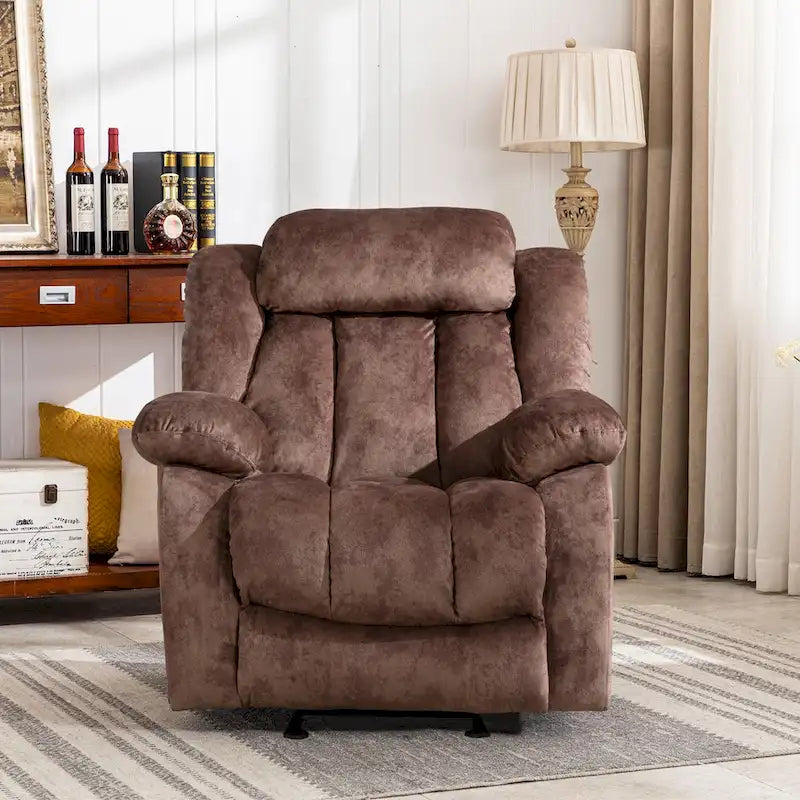 Fauteuil inclinable manuel en tissu avec massage et chauffage
