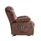 Fauteuil inclinable manuel en tissu avec massage et chauffage