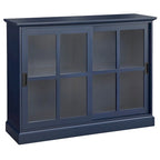 Meuble vitrine à portes coulissantes