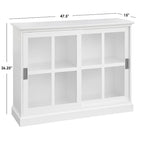 Meuble vitrine à portes coulissantes