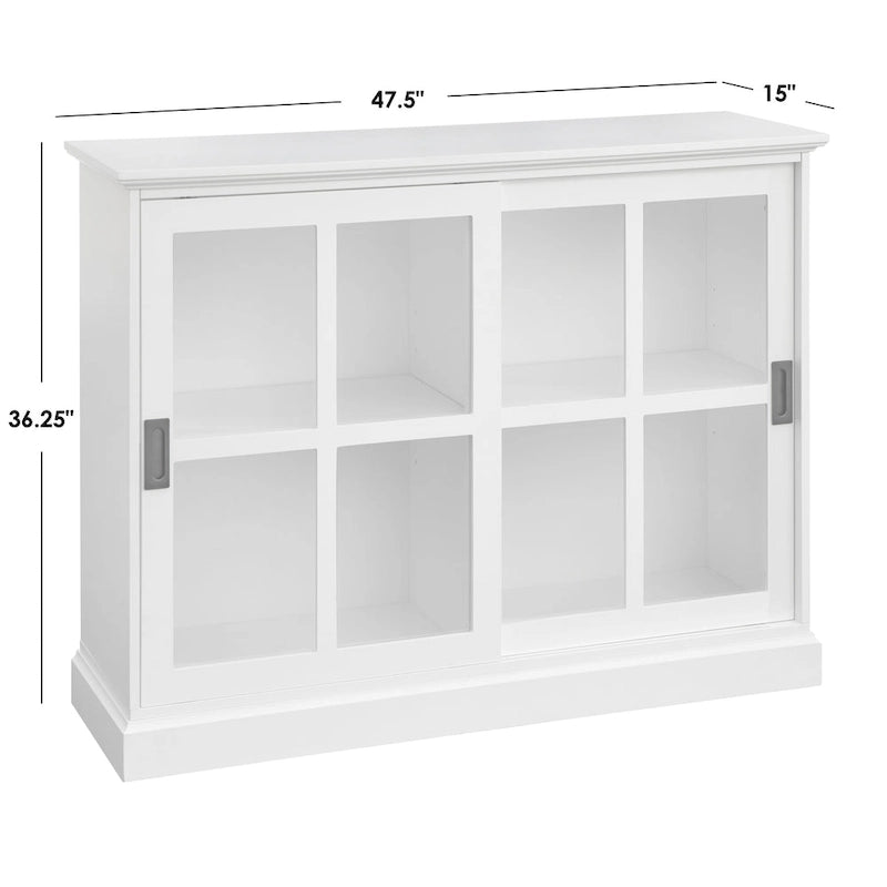 Meuble vitrine à portes coulissantes