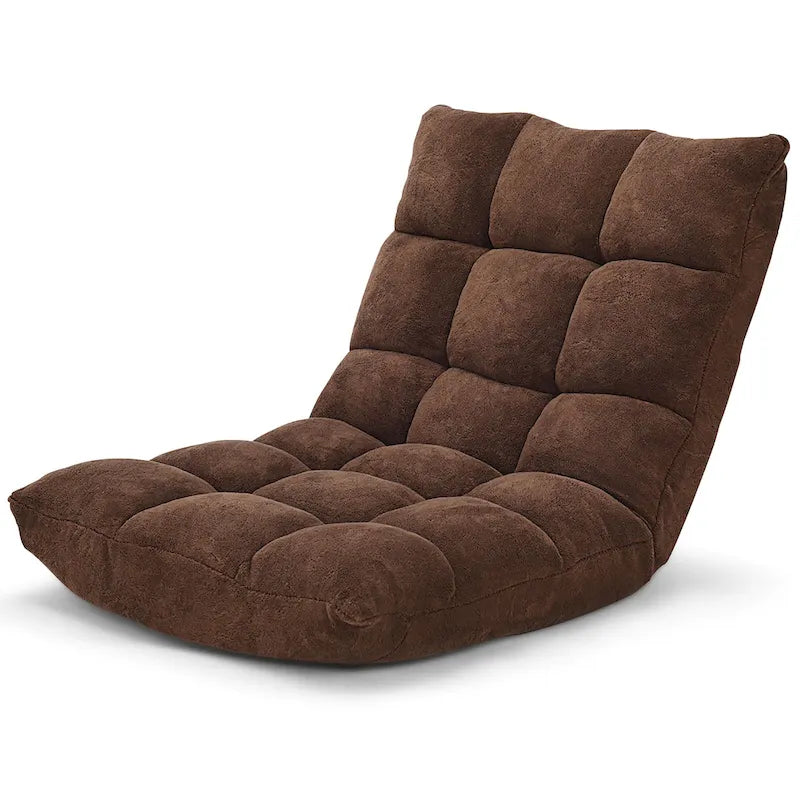 Fauteuil de sol inclinable réglable avec mousse à mémoire de forme