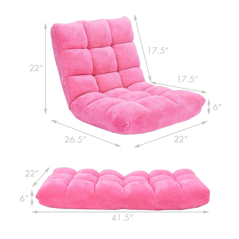 Fauteuil de sol inclinable réglable avec mousse à mémoire de forme