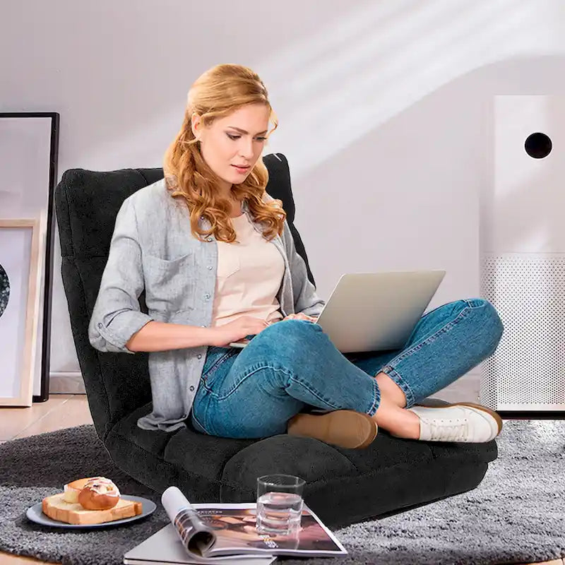 Fauteuil de sol inclinable réglable avec mousse à mémoire de forme