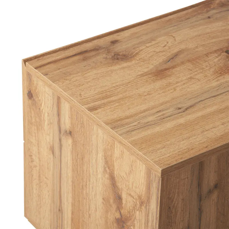 Meuble TV avec 3 portes abattantes et étagères de rangement (jusqu'à 80 pouces)