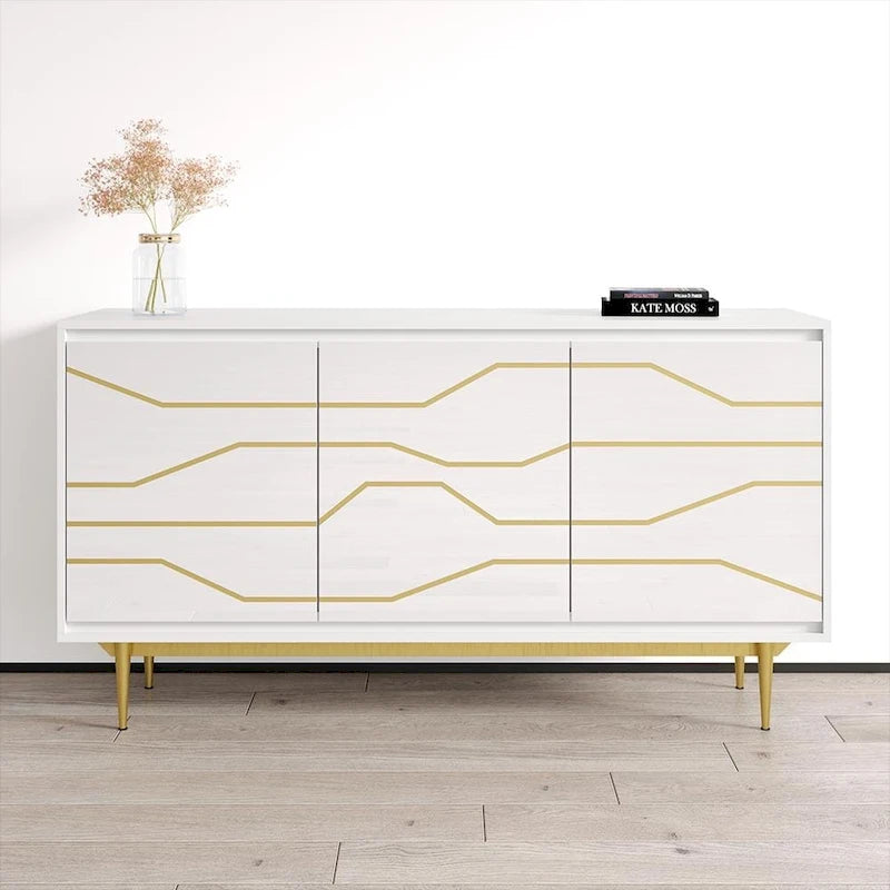 Buffet moderne avec façades brillantes