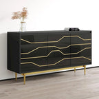 Buffet moderne avec façades brillantes