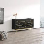 Buffet moderne avec façades brillantes