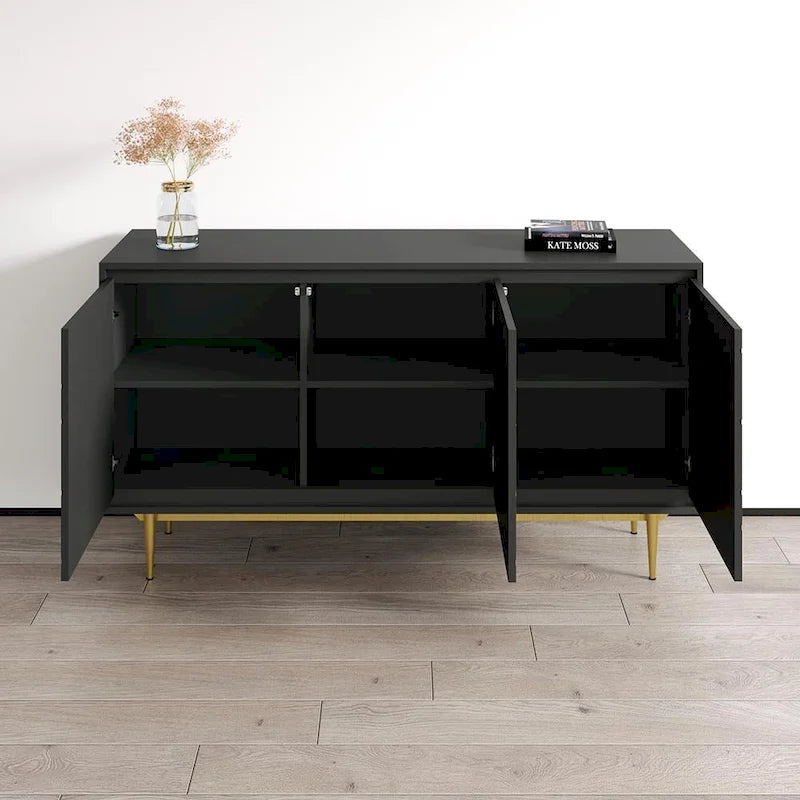 Buffet moderne avec façades brillantes