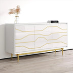 Buffet moderne avec façades brillantes
