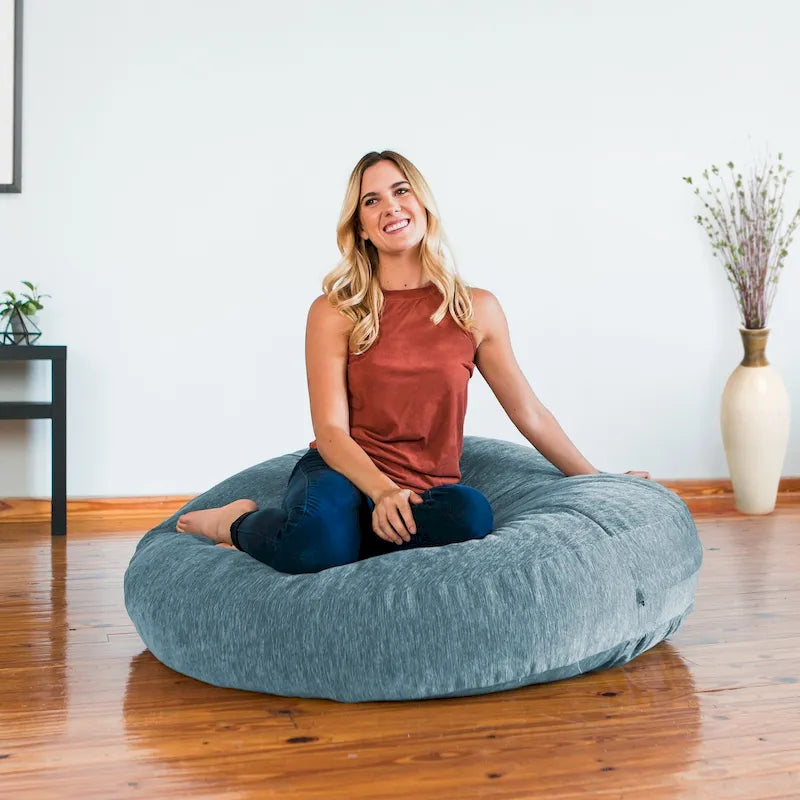 Pouf Cocoon avec housse en chenille
