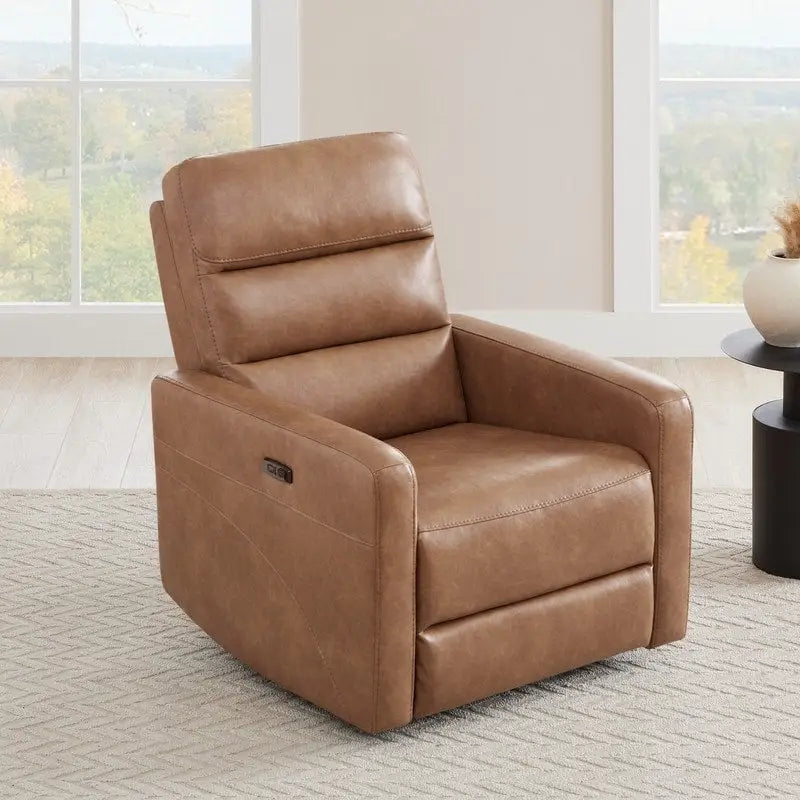 Fauteuil inclinable motorisé pivotant avec têtière et ports de chargement USB