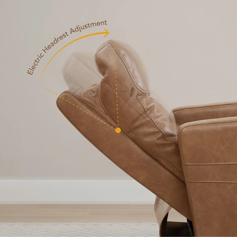 Fauteuil inclinable motorisé pivotant avec têtière et ports de chargement USB