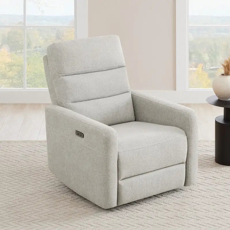 Fauteuil inclinable motorisé pivotant avec têtière et ports de chargement USB