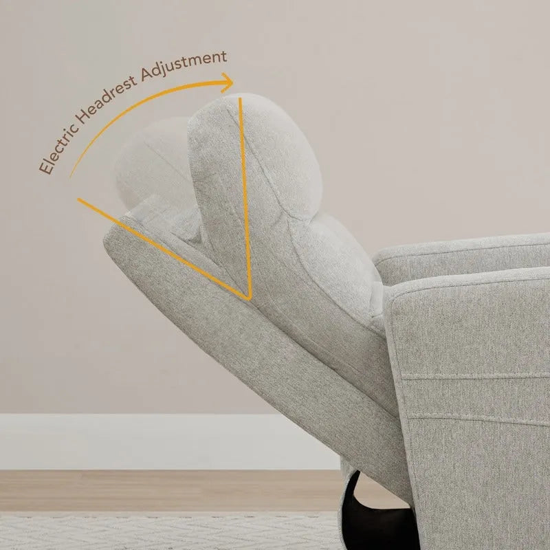 Fauteuil inclinable motorisé pivotant avec têtière et ports de chargement USB