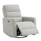 Fauteuil inclinable motorisé pivotant avec têtière et ports de chargement USB