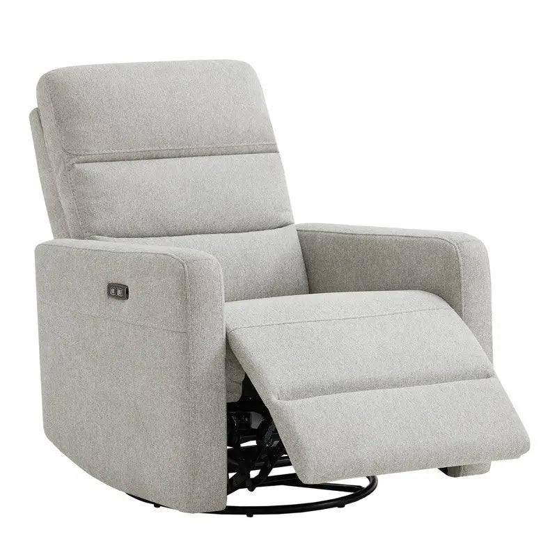 Fauteuil inclinable motorisé pivotant avec têtière et ports de chargement USB