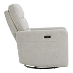 Fauteuil inclinable motorisé pivotant avec têtière et ports de chargement USB