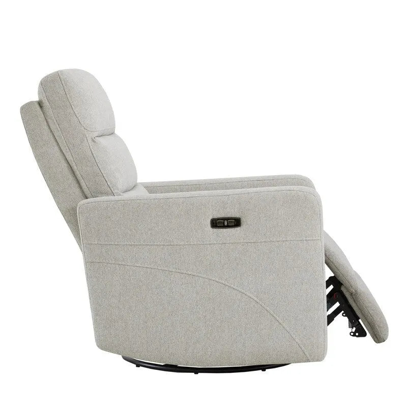 Fauteuil inclinable motorisé pivotant avec têtière et ports de chargement USB