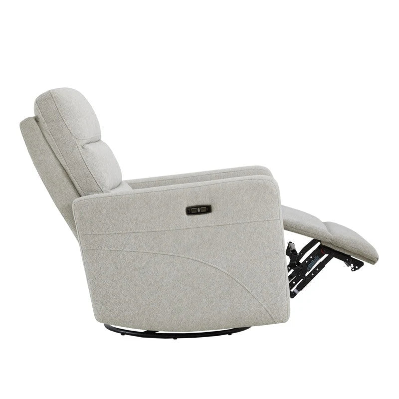 Fauteuil inclinable motorisé pivotant avec têtière et ports de chargement USB