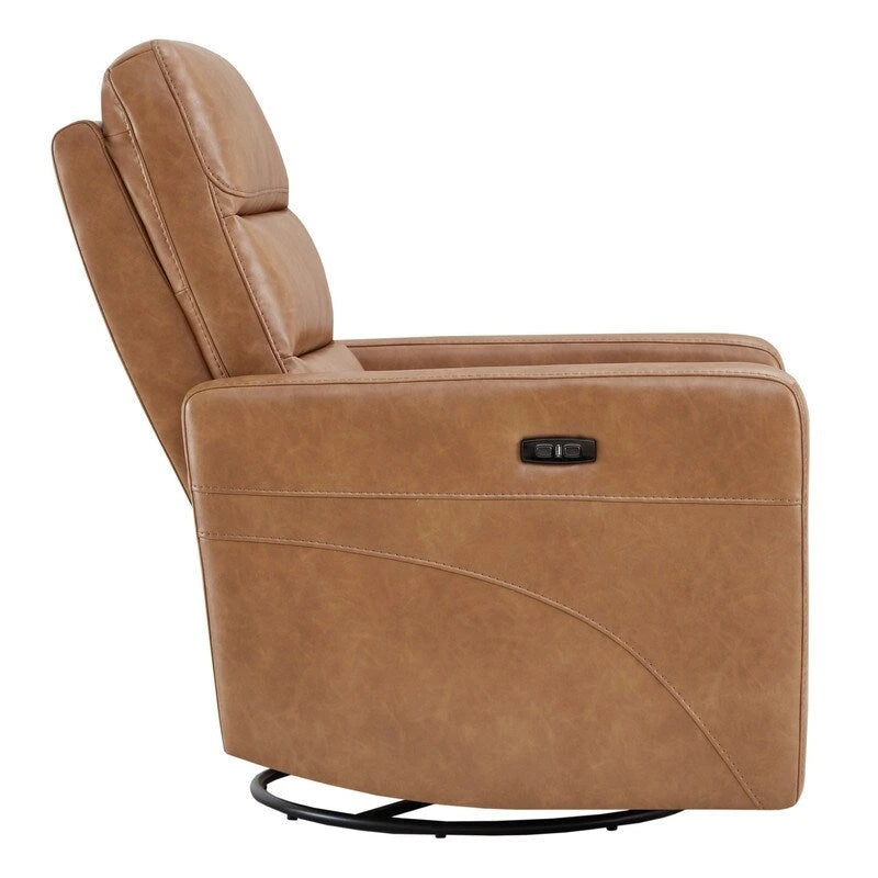 Fauteuil inclinable motorisé pivotant avec têtière et ports de chargement USB