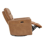 Fauteuil inclinable motorisé pivotant avec têtière et ports de chargement USB