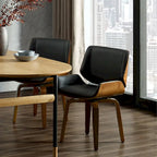 Chaises de salle à manger pivotantes en bois rembourrées (lot de 2)
