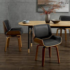 Chaises de salle à manger pivotantes en bois rembourrées (lot de 2)