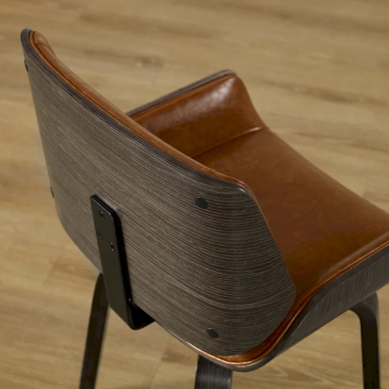 Chaises de salle à manger pivotantes en bois rembourrées (lot de 2)