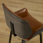 Chaises de salle à manger pivotantes en bois rembourrées (lot de 2)