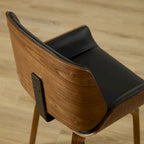 Chaises de salle à manger pivotantes en bois rembourrées (lot de 2)
