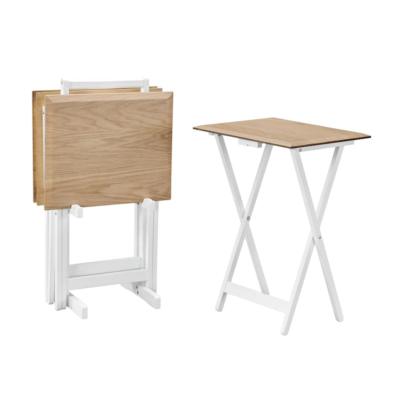 Plateaux de service pliants (4 plateaux + support)